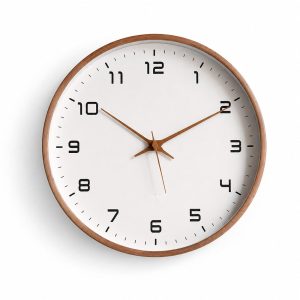 Horloge murale bois massif silencieuse quartz