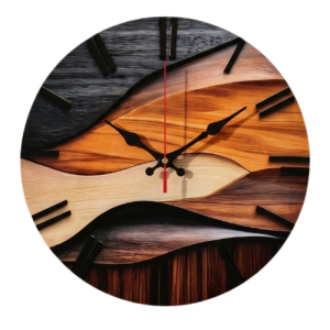 Horloge Murale Effet Bois Design Moderne Silencieuse