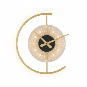Horloge murale LED circulaire aiguilles décoratives