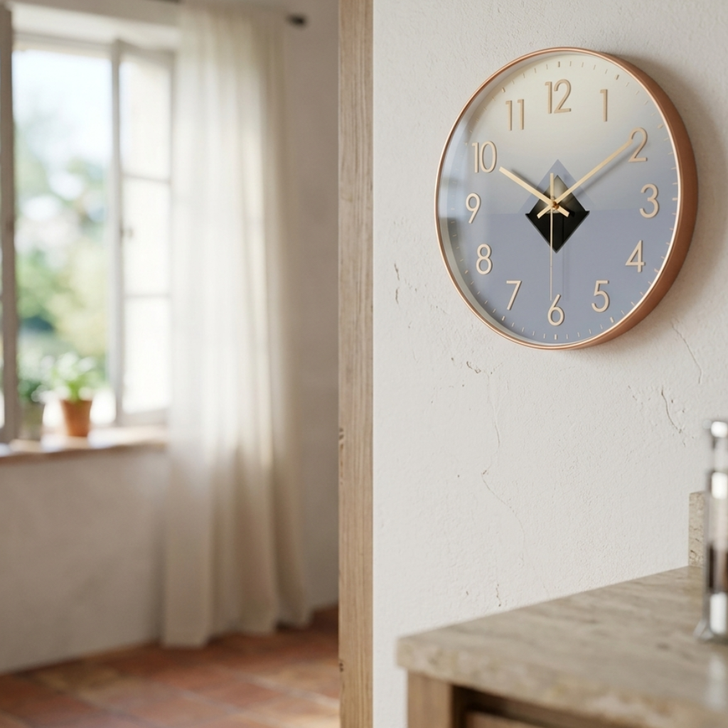 Horloge murale silencieuse à balayage compacte 20 cm – Image 9