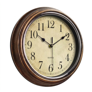 Horloge murale rétro grand cadran silencieuse en plastique