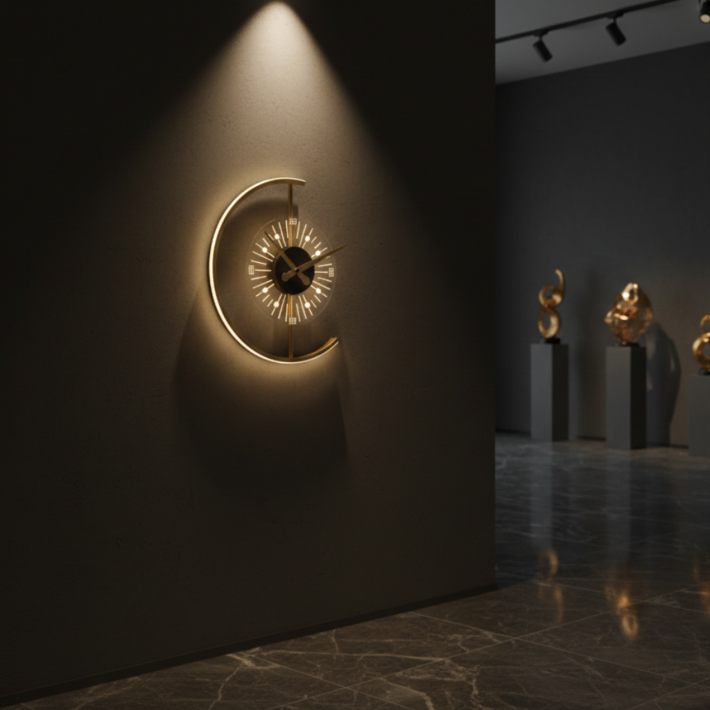 Horloge murale LED circulaire aiguilles décoratives – Image 7