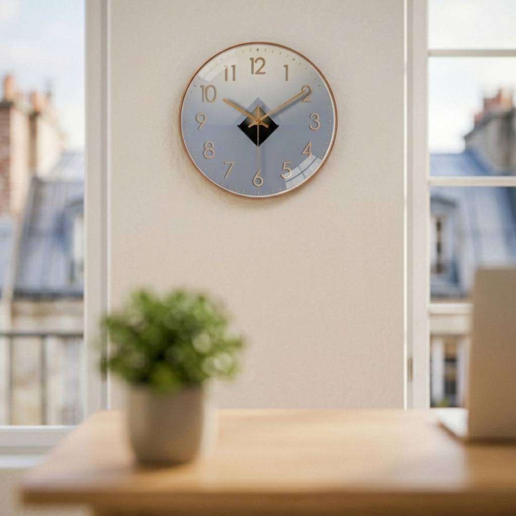 Horloge murale silencieuse à balayage compacte 20 cm – Image 8