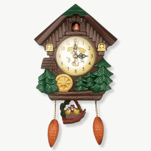 Horloge Coucou design maison forestière pendule animé