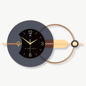 Horloge murale silencieuse géométrique métal design