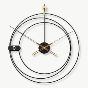Horloge Murale Silencieuse Mouvement Quartz Design Métal