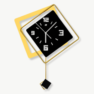 Horloge Murale Quartz Silencieuse Métal Acrylique