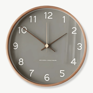 Horloge Murale Silencieuse Bois Mouvement Numérique