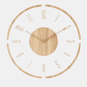 Horloge murale bois naturel design nordique 35 cm