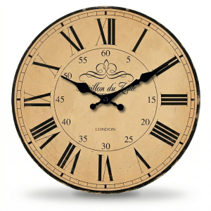 Horloge Murale Bois Bambou Quartz Analogique