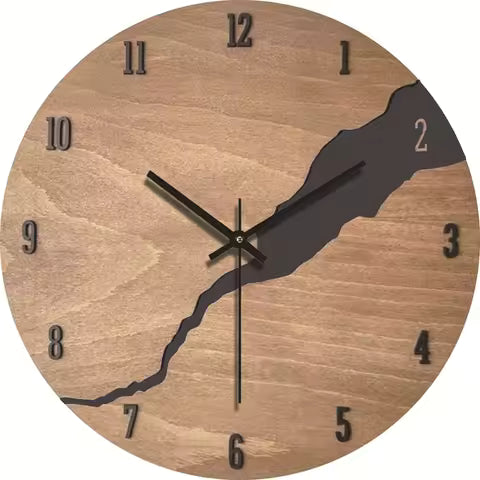 Horloge murale design moderne bois élégant – Image 2