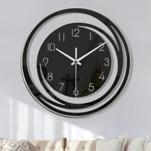 Horloge murale design motif tourbillonnant 40 cm