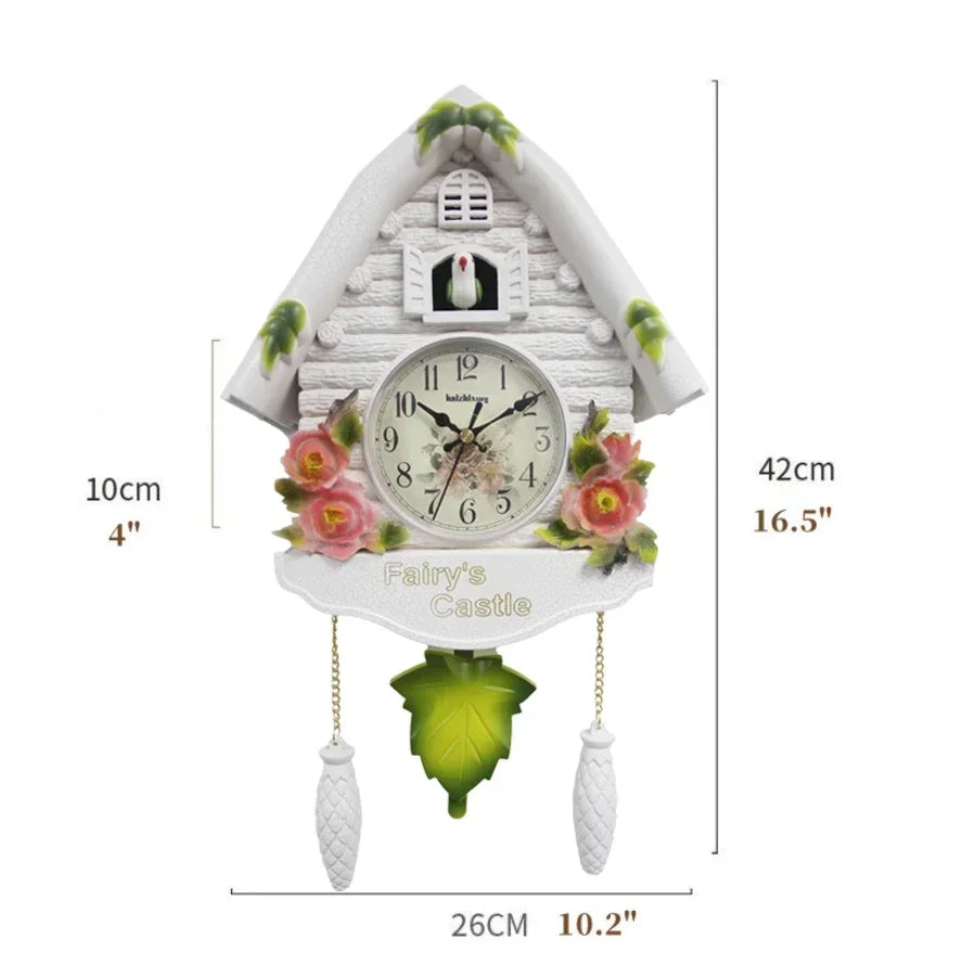 Horloge Coucou Murale Quartz Silencieux Design Nature – Image 6