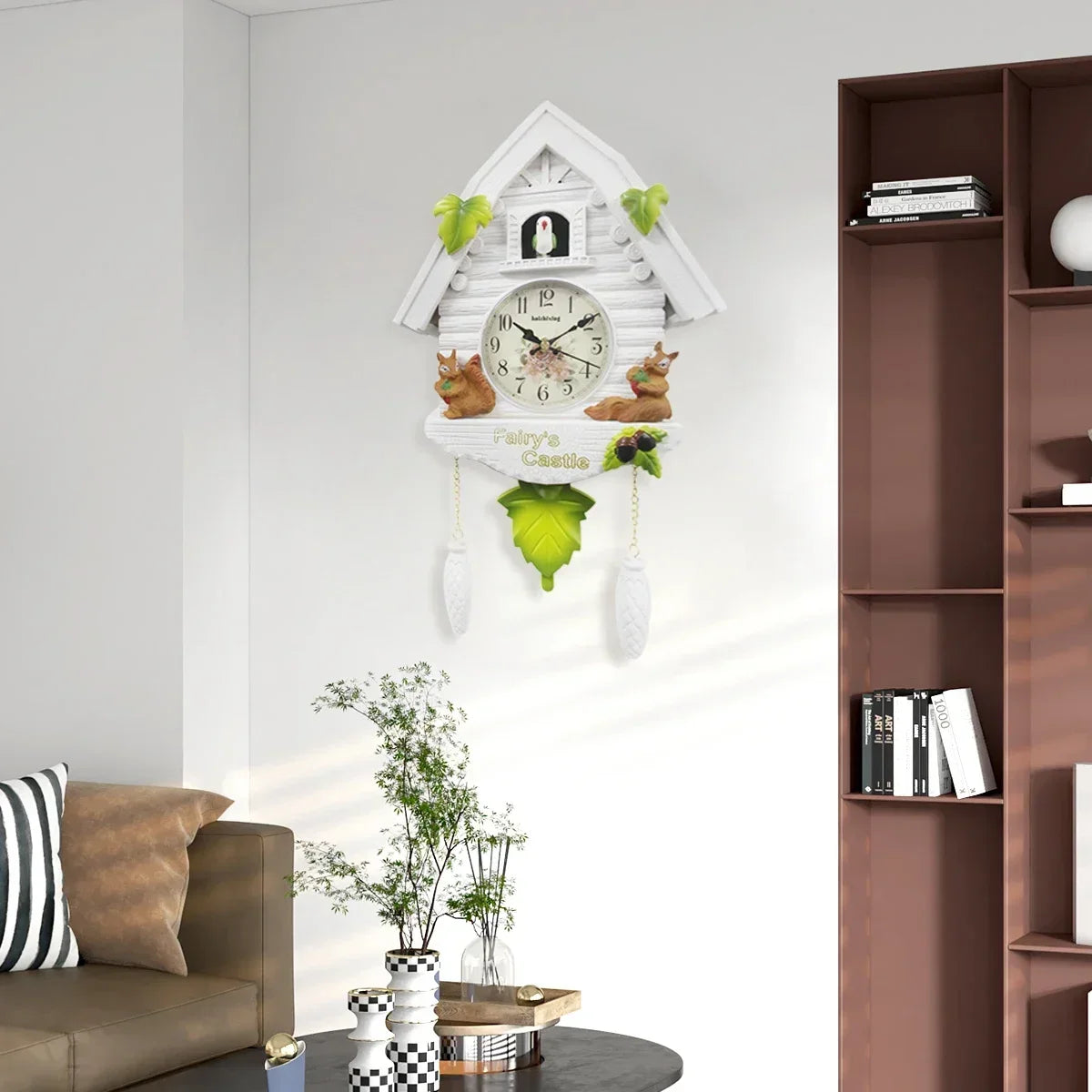 Horloge Coucou Murale Quartz Silencieux Design Nature – Image 5