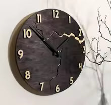 Horloge murale design moderne bois élégant – Image 5