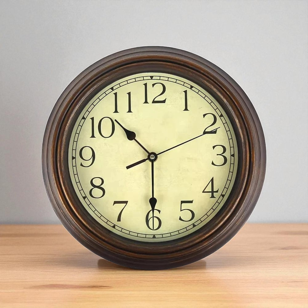 Horloge murale vintage mouvement silencieux 30 cm – Image 2