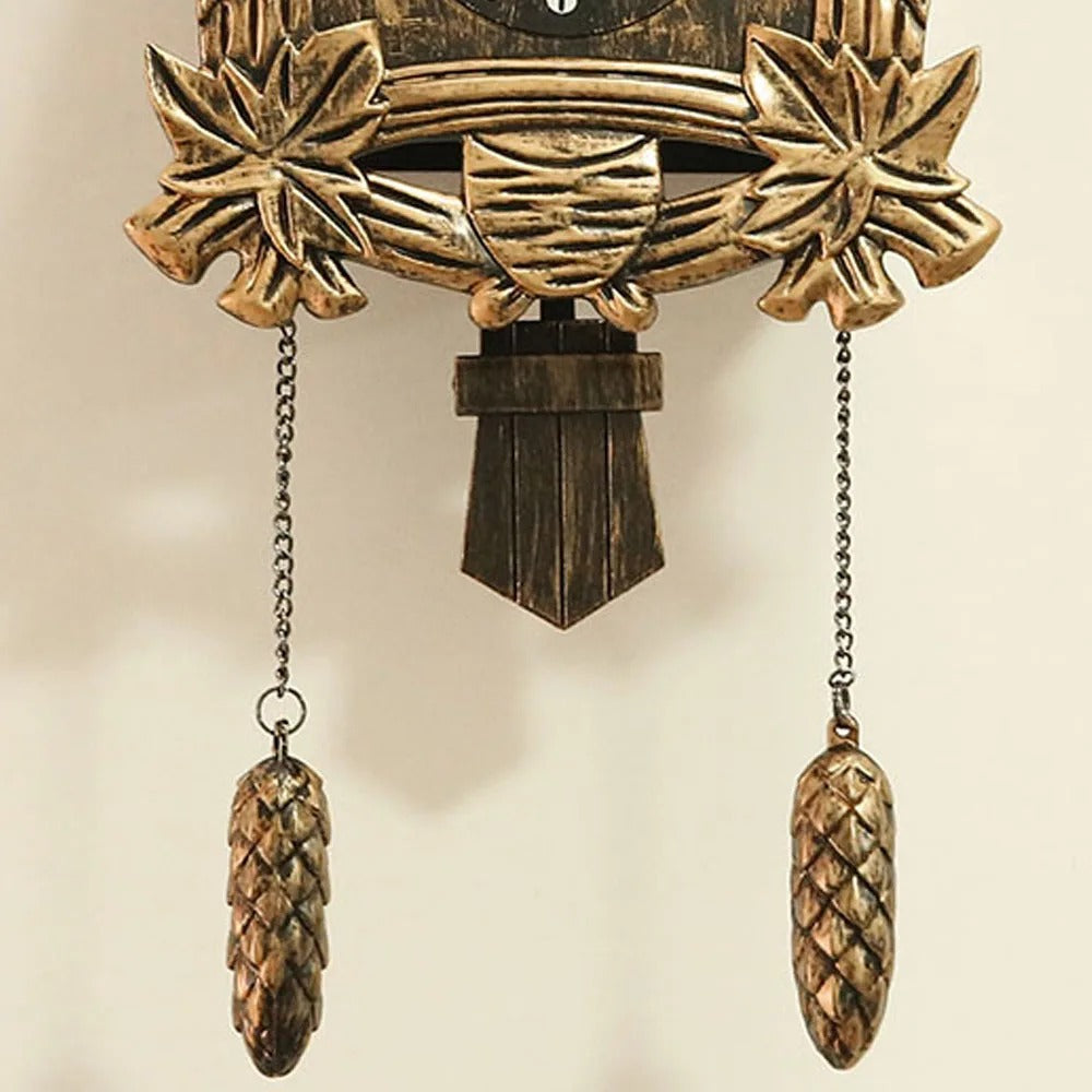 Horloge Murale Coucou Chalet Bois Sculpté – Image 5