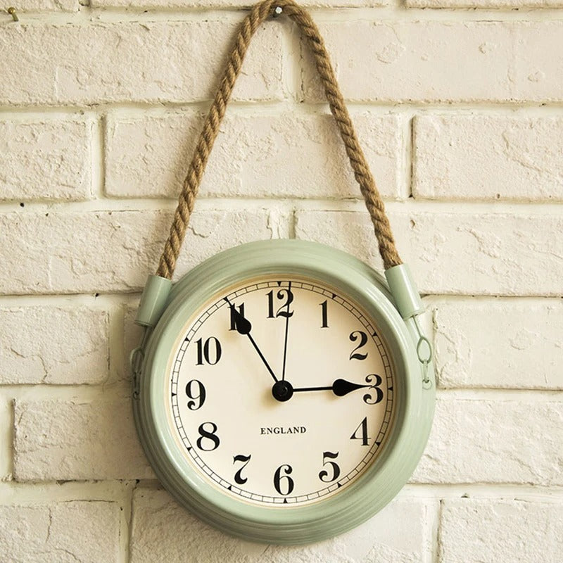 Horloge murale corde style chic rétro – Image 2
