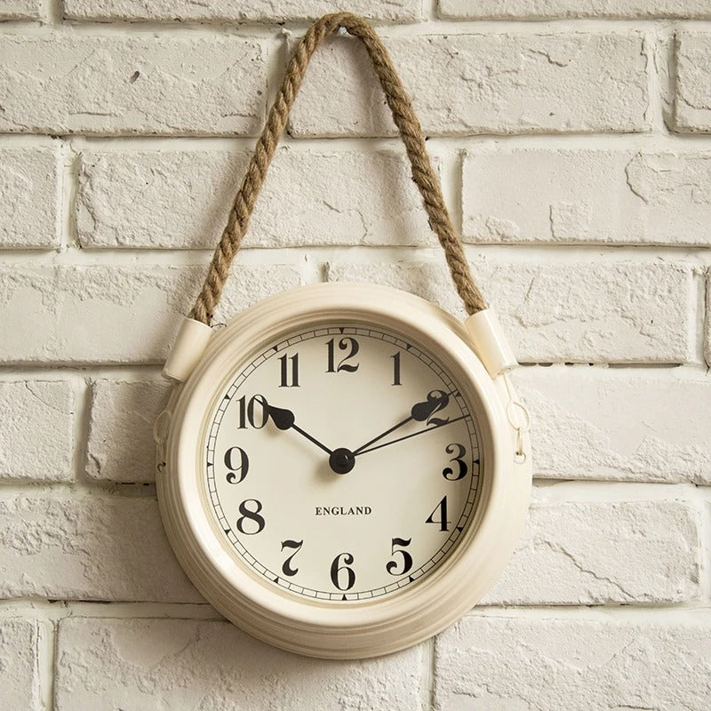 Horloge murale corde style chic rétro – Image 3
