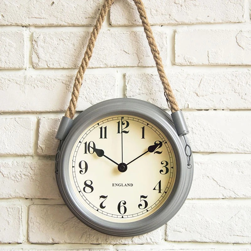 Horloge murale corde style chic rétro – Image 5