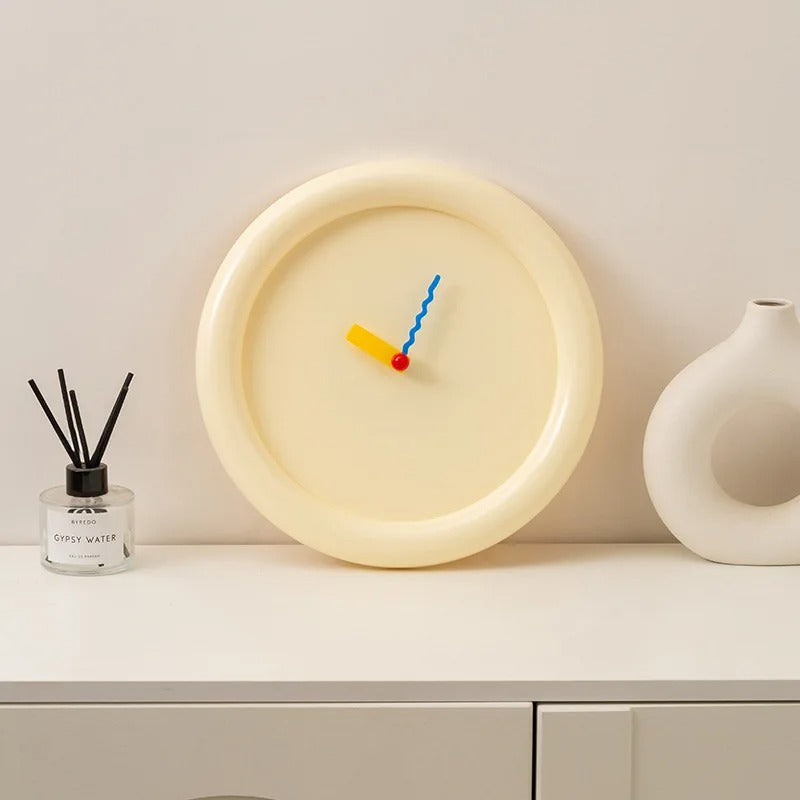 Horloge murale moderne minimaliste cadran uni – Image 4