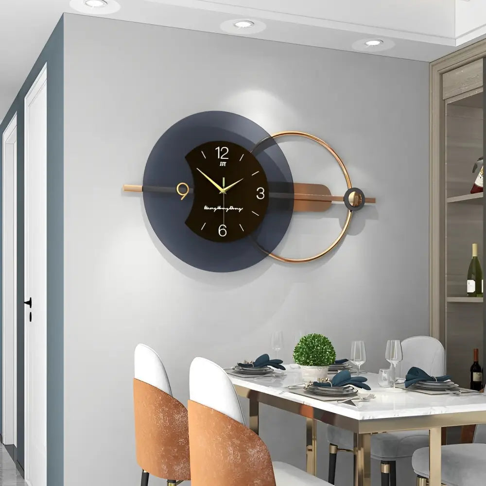 Horloge murale silencieuse géométrique métal design – Image 6
