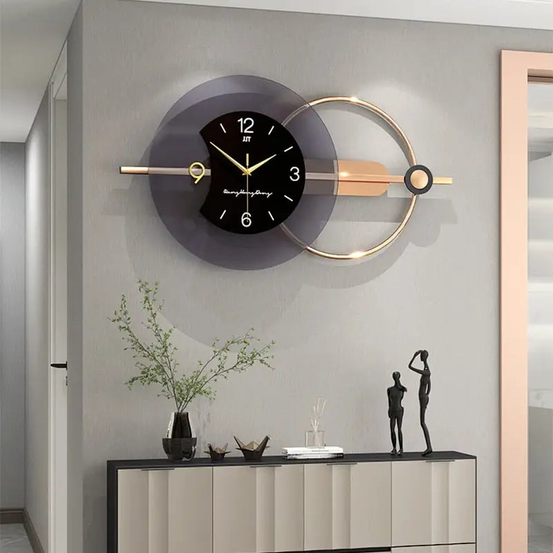 Horloge murale silencieuse géométrique métal design – Image 5