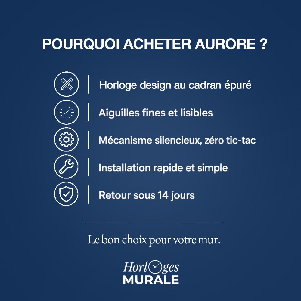 Horloge murale silencieuse à quartz métal noir et or – Image 7