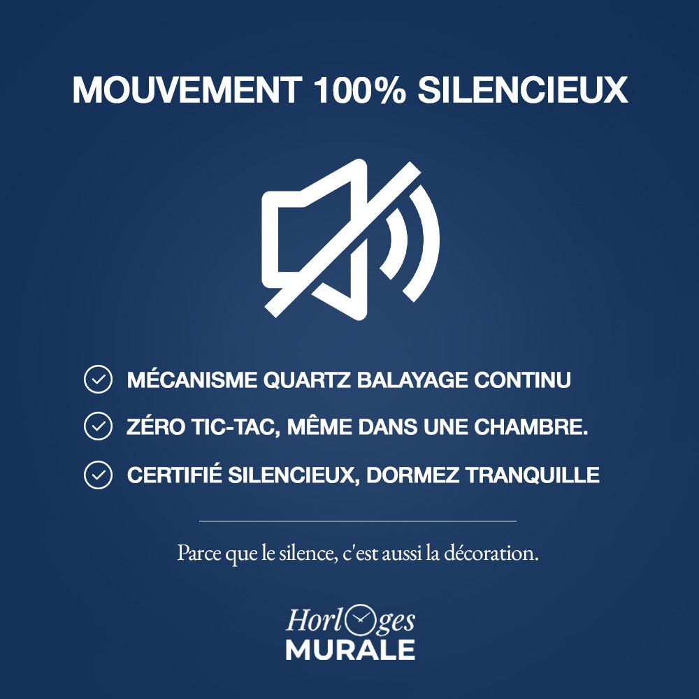 Horloge murale silencieuse à quartz grand format – Image 5