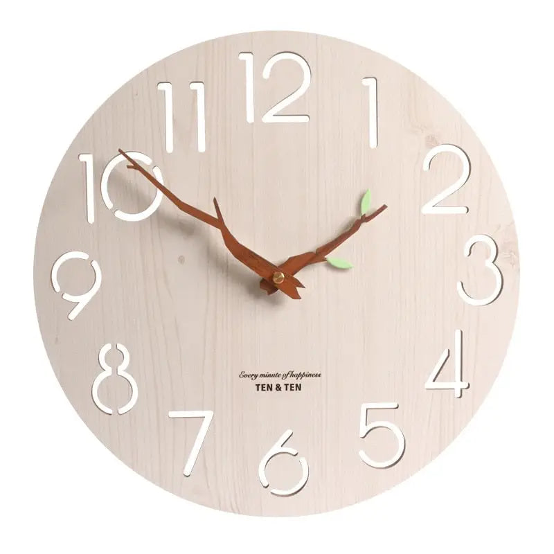 Horloge murale ultra-fine silencieuse en bambou – Image 4
