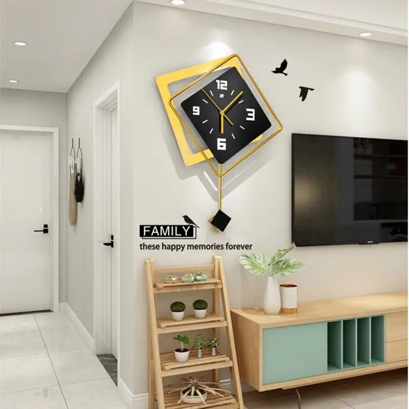 Horloge Murale Quartz Silencieuse Métal Acrylique – Image 6