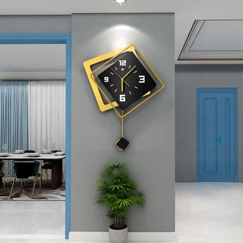 Horloge Murale Quartz Silencieuse Métal Acrylique – Image 3