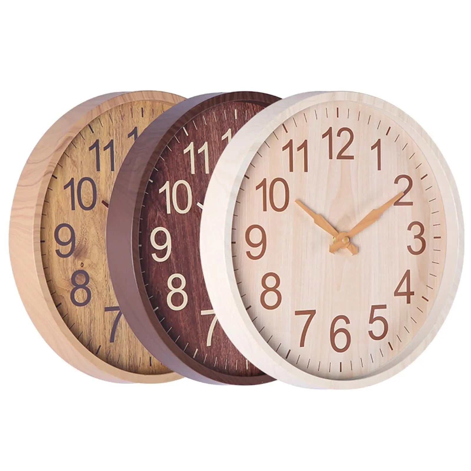 Horloge murale design nordique chiffres creusés – Image 7