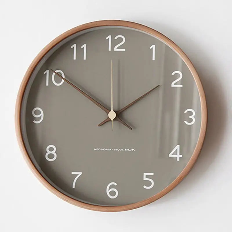 Horloge Murale Silencieuse Bois Mouvement Numérique – Image 2