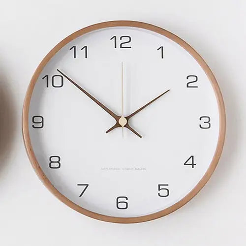 Horloge Murale Silencieuse Bois Mouvement Numérique – Image 3
