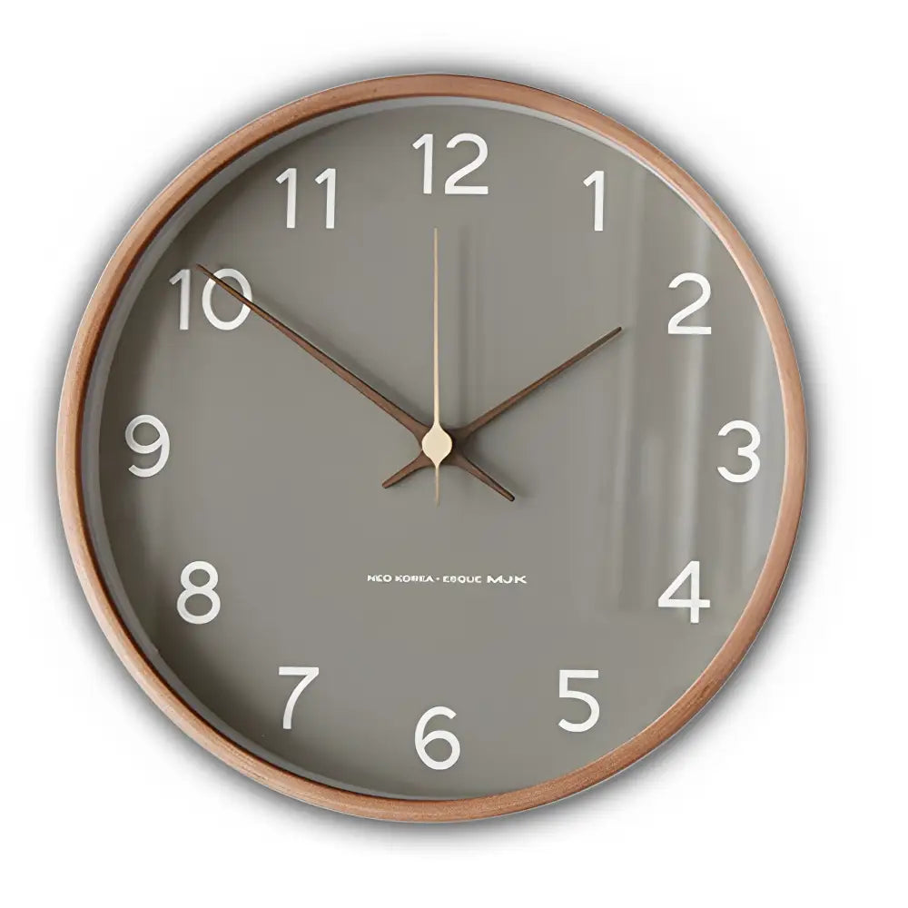 Horloge Murale Silencieuse Bois Mouvement Numérique – Image 6