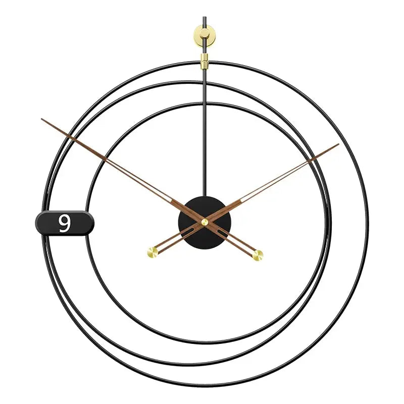 Horloge Murale Silencieuse Mouvement Quartz Design Métal – Image 6