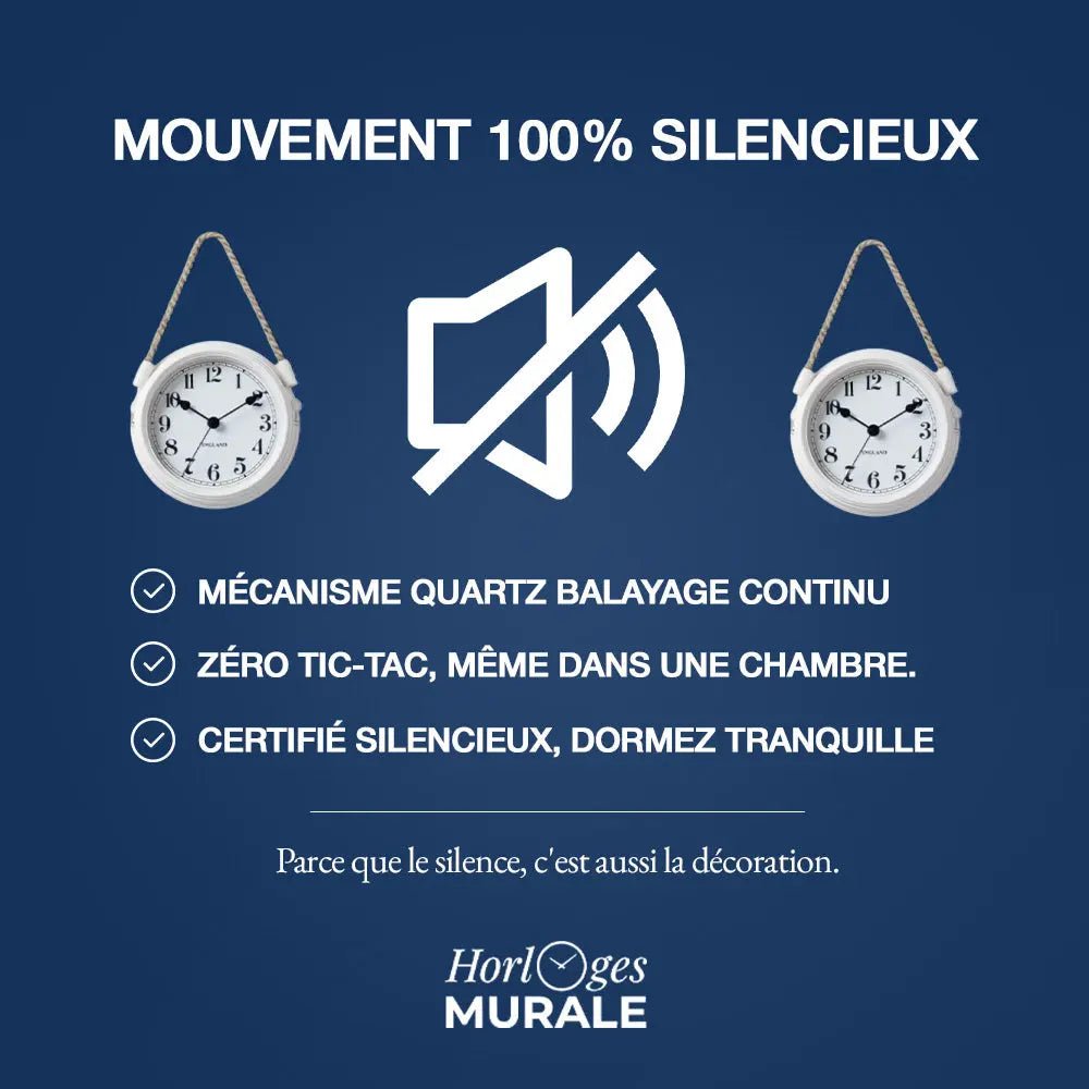 Horloge murale silencieuse à quartz métal – Image 7