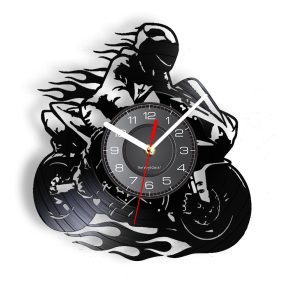 Horloge pour passionnés de moto décoration murale originale