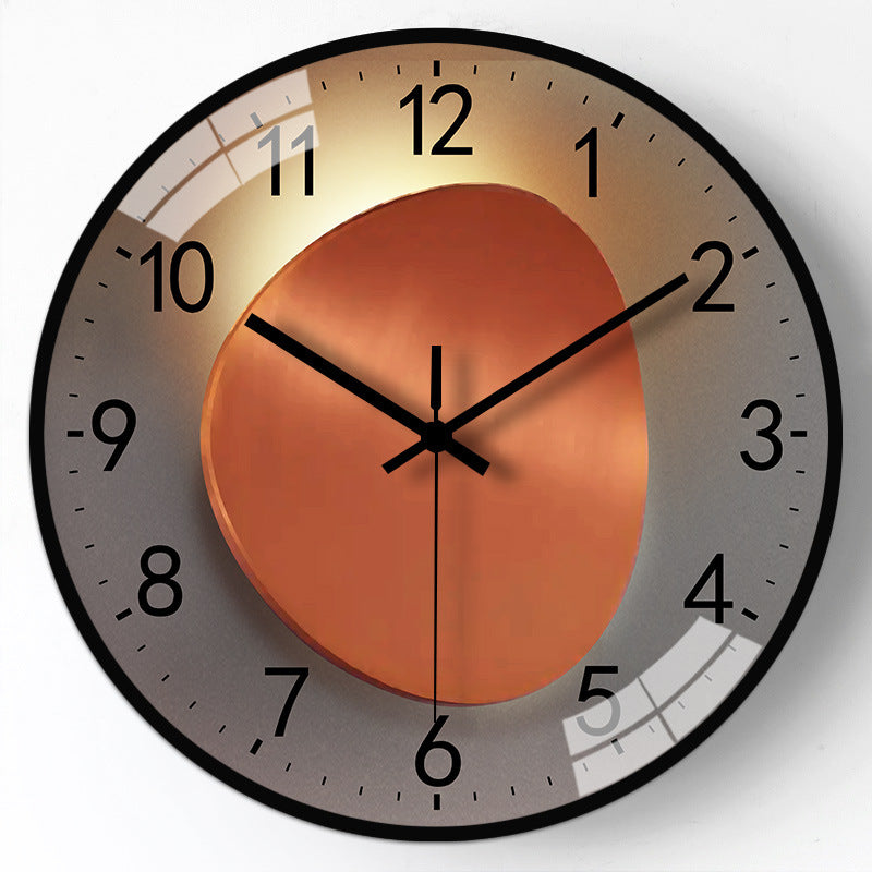 Horloge murale moderne silencieuse cadre doré – Image 2