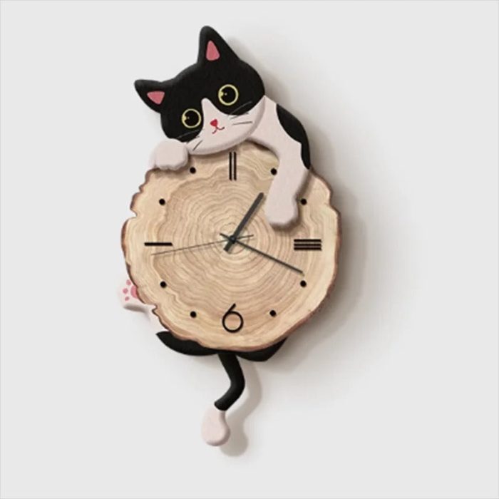 horloge-chat-noir-et-blanc